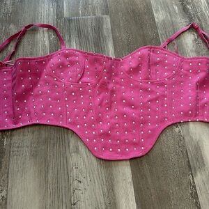 Pink rhinestone Whitefox Corset, Size Medium, New with Tags